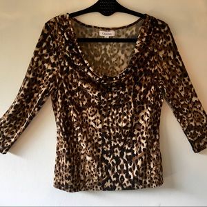 Calvin Klein - Leopard Print Soft Knit Top
